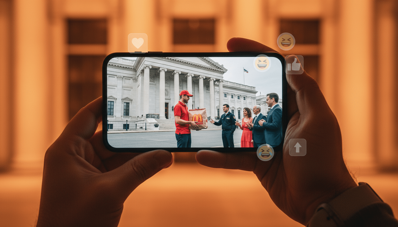 Vidéo virale de la livraison McDonald's sur smartphone