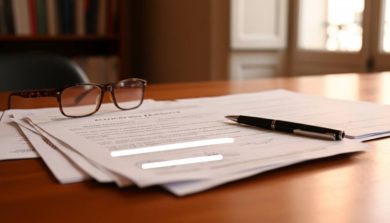 Documents officiels de la CAF et formulaires d'allocations