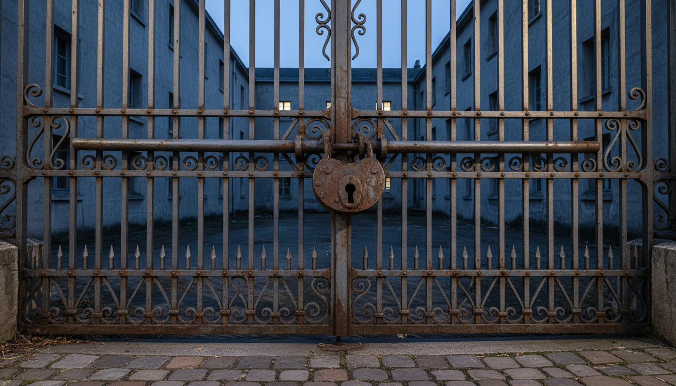 Grille d'un centre de rétention administrative en France