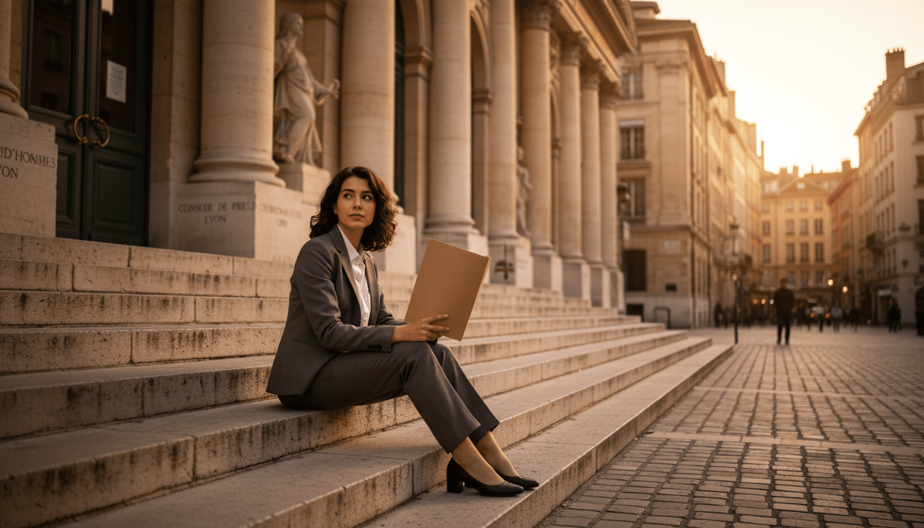 Étudiant en droit devant le conseil de prud'hommes de Lyon