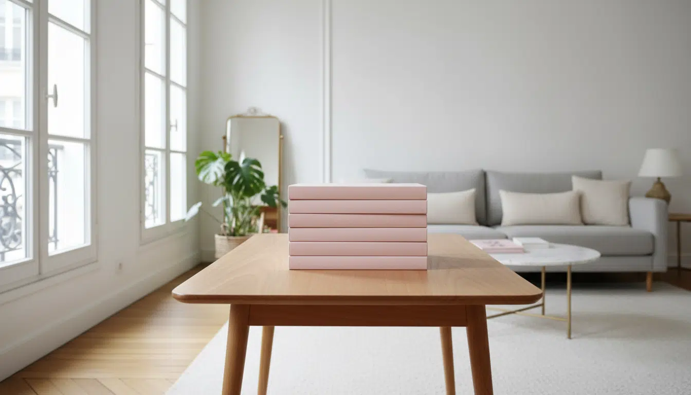 Des exemplaires du livre La Source d'Emma Paris posés sur une table, évoquant son témoignage sur une relation toxique