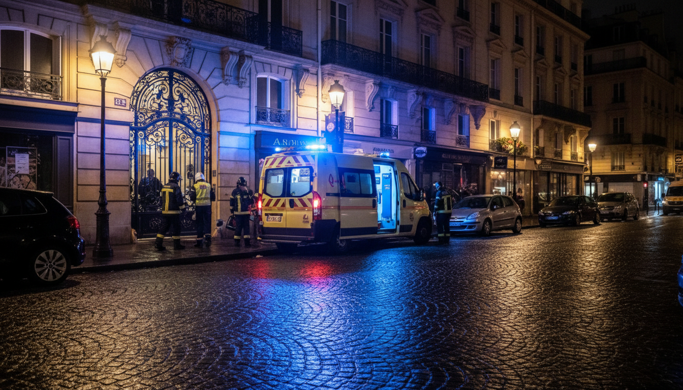 Secours de nuit rue du Faubourg-Poissonnière à Paris