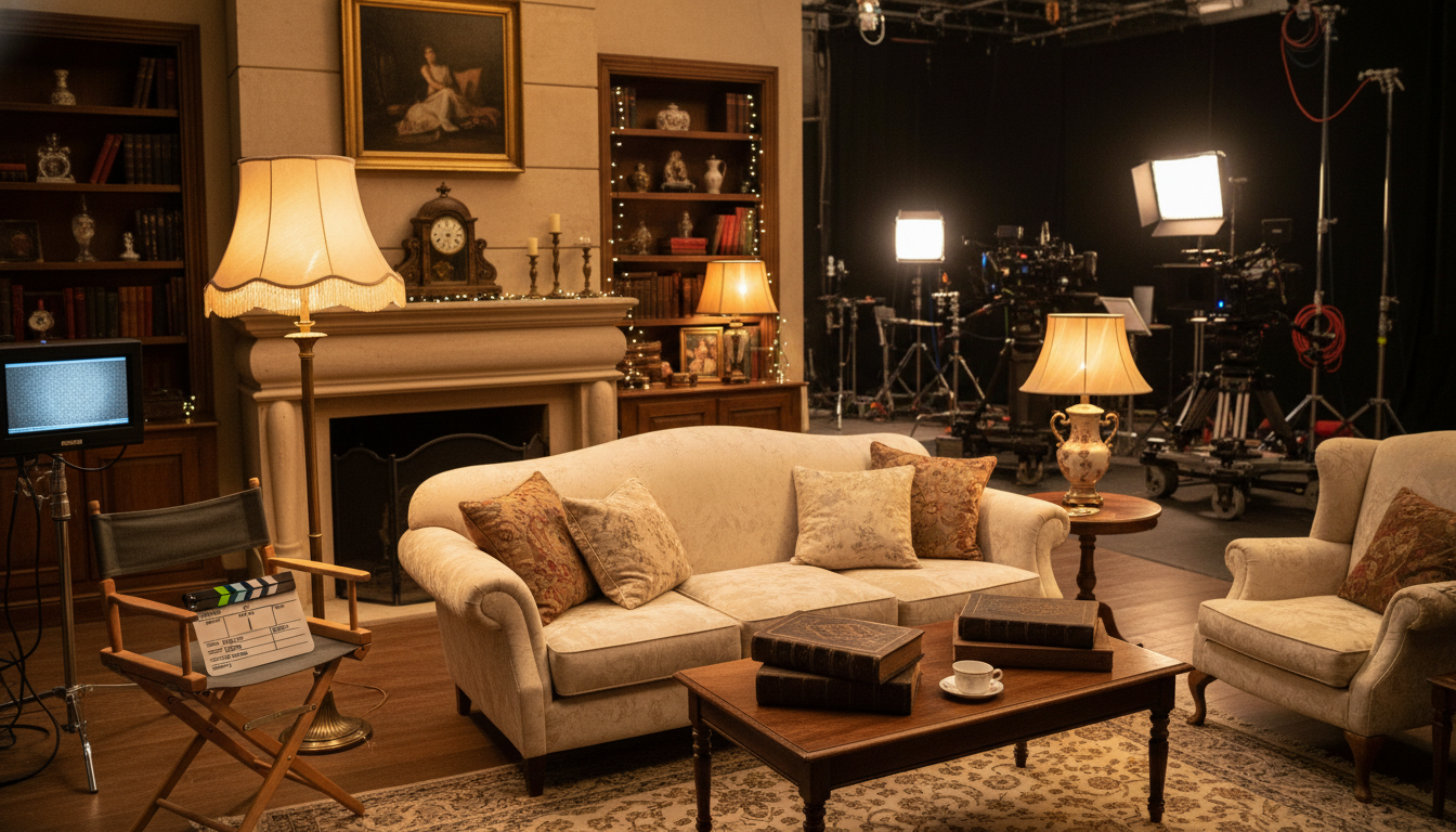 Plateau de tournage de fiction télévisée française