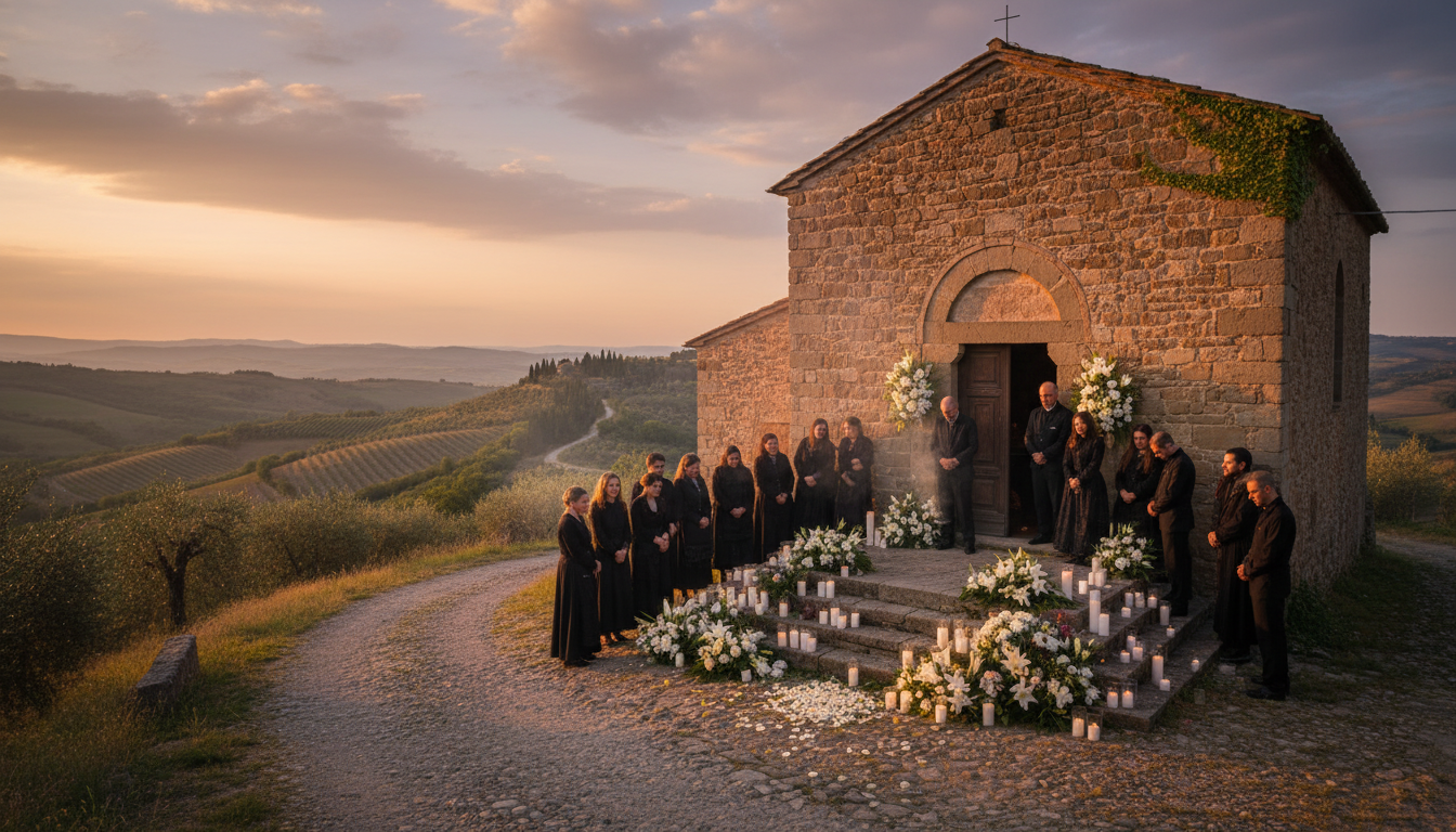 Église italienne à Magione lors des funérailles