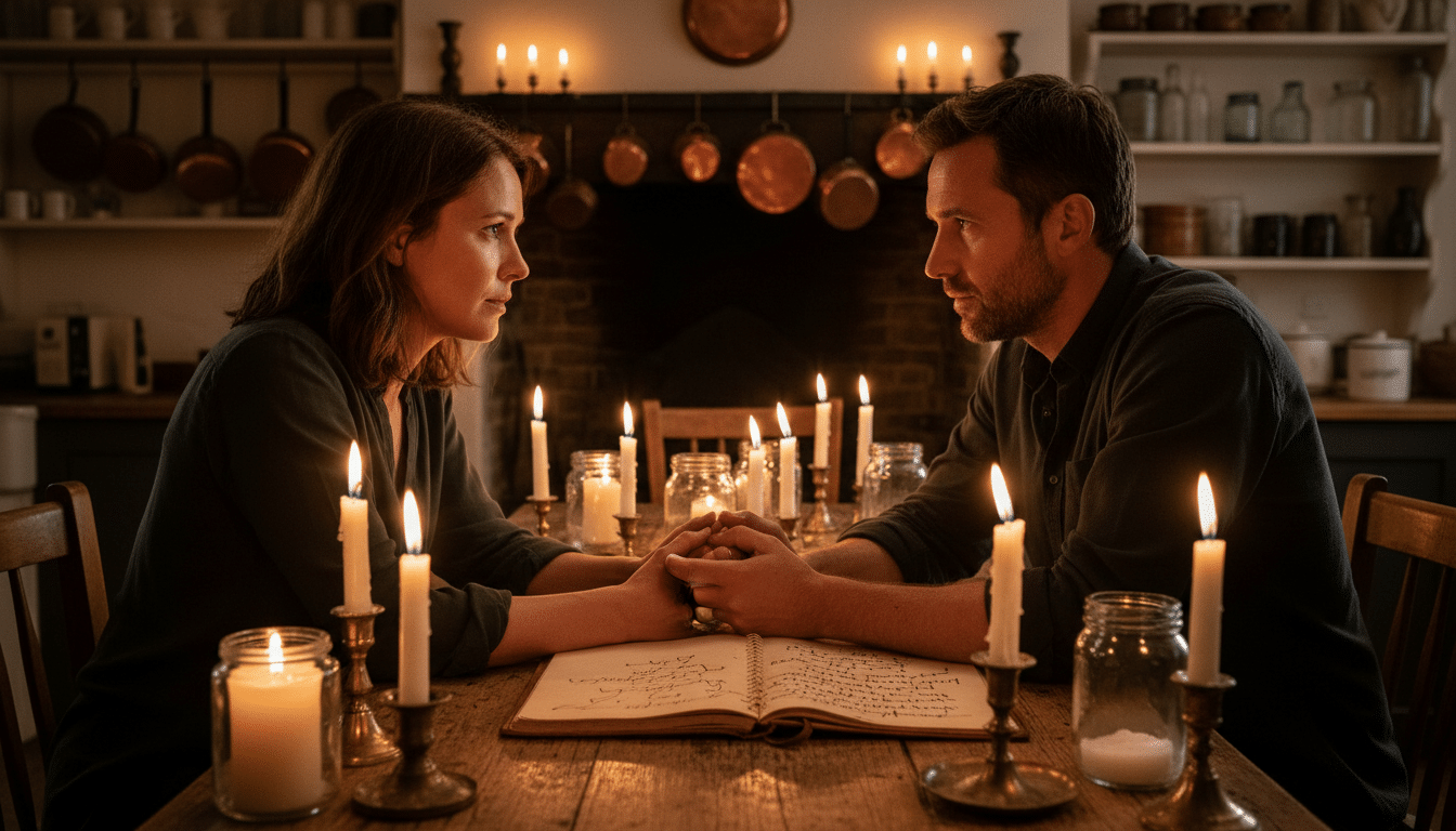 Couple face à face pour une discussion intense