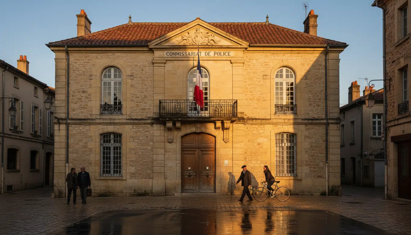 Façade d'un commissariat de police en France