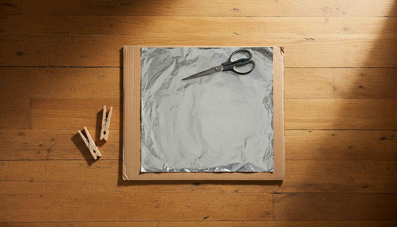 Kit déflecteur radiateur carton alu et pinces à linge