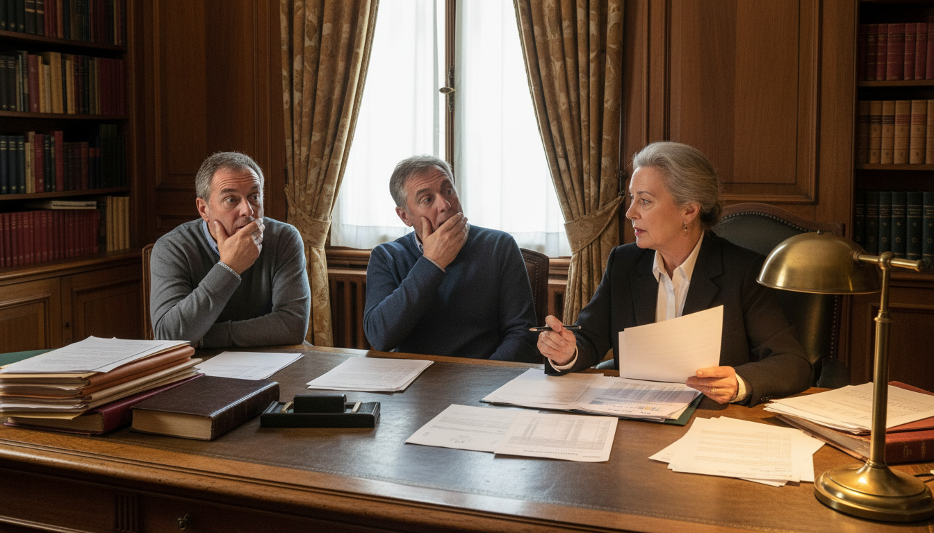 Deux frères choqués découvrent une dette chez le notaire