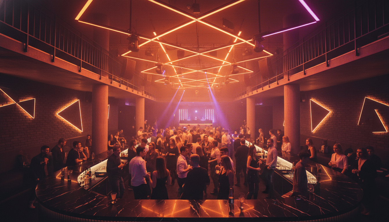 Jeunes adultes dansant dans une discothèque rénovée