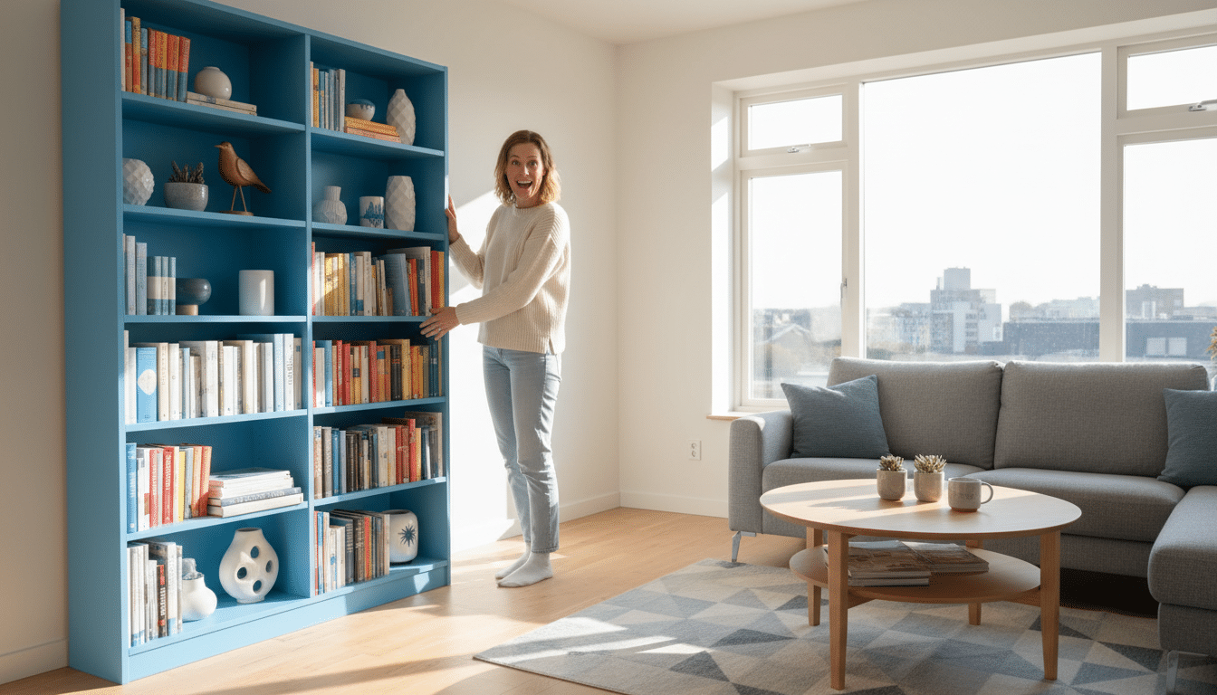 Bibliothèque Billy IKEA en nouvelle finition bleu lumineux