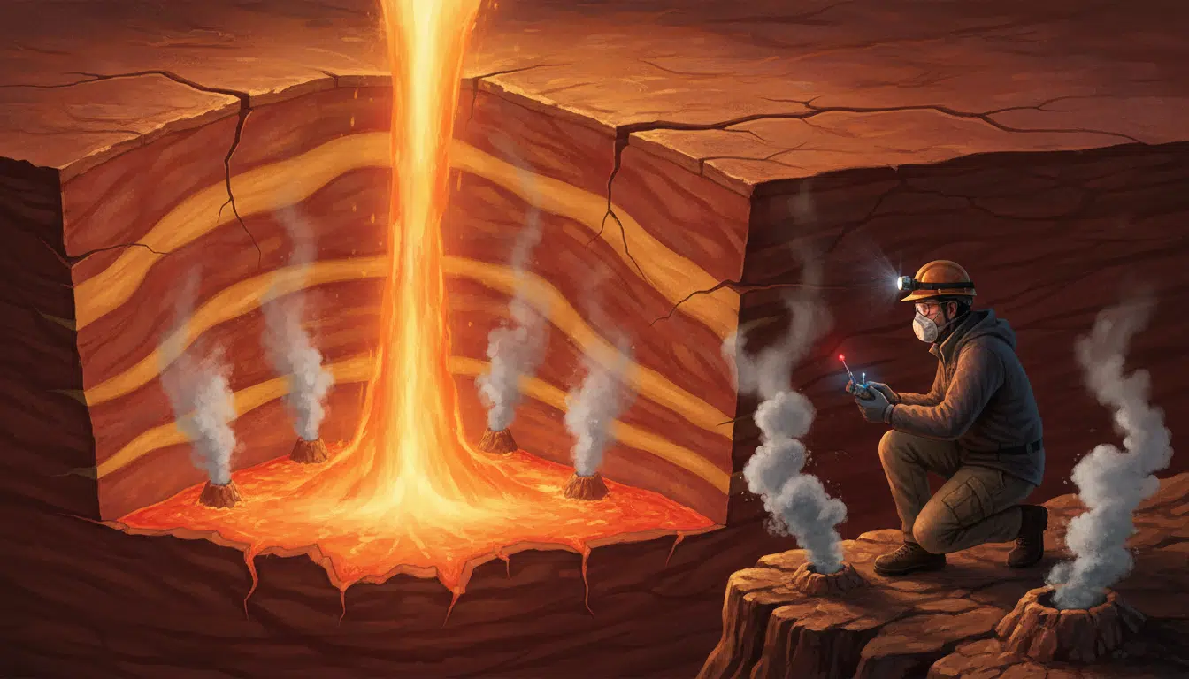 Illustration du super-panache remontant depuis le noyau terrestre