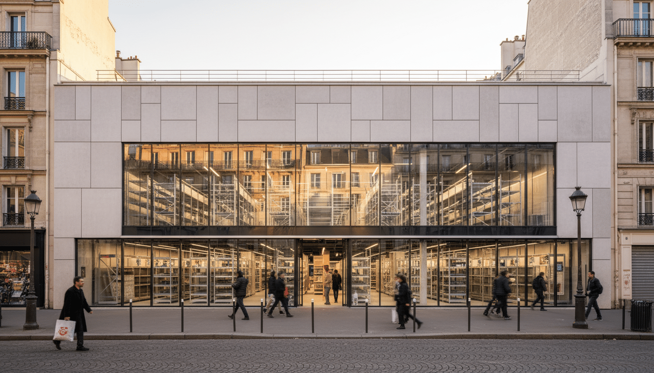 Façade du magasin Leroy Merlin Rosa Parks à Paris