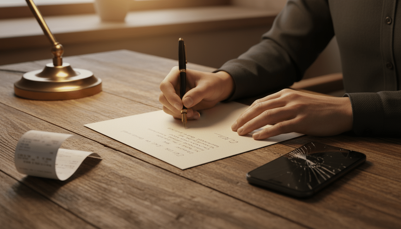 Lettre recommandée garantie légale de conformité