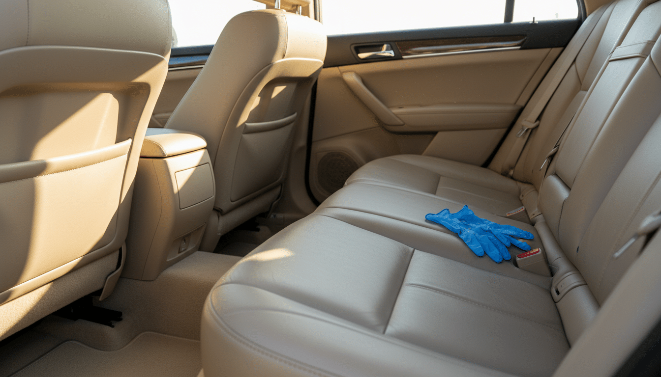 Intérieur vide d'une voiture sans trace d'enfant