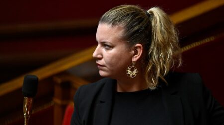 Mathilde Panot, cheffe des députés LFI, à l'Assemblée nationale