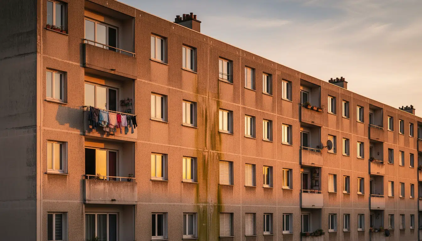 Façade d'un immeuble de logement social à Paris