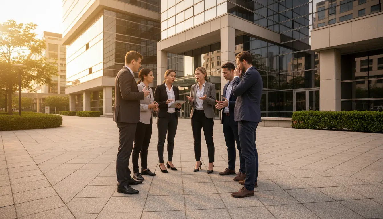 Siège de Lidl France avec employés inquiets