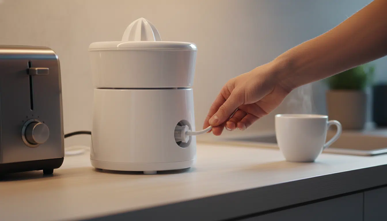 Enrouleur de câble intégré du presse-agrumes Silvercrest