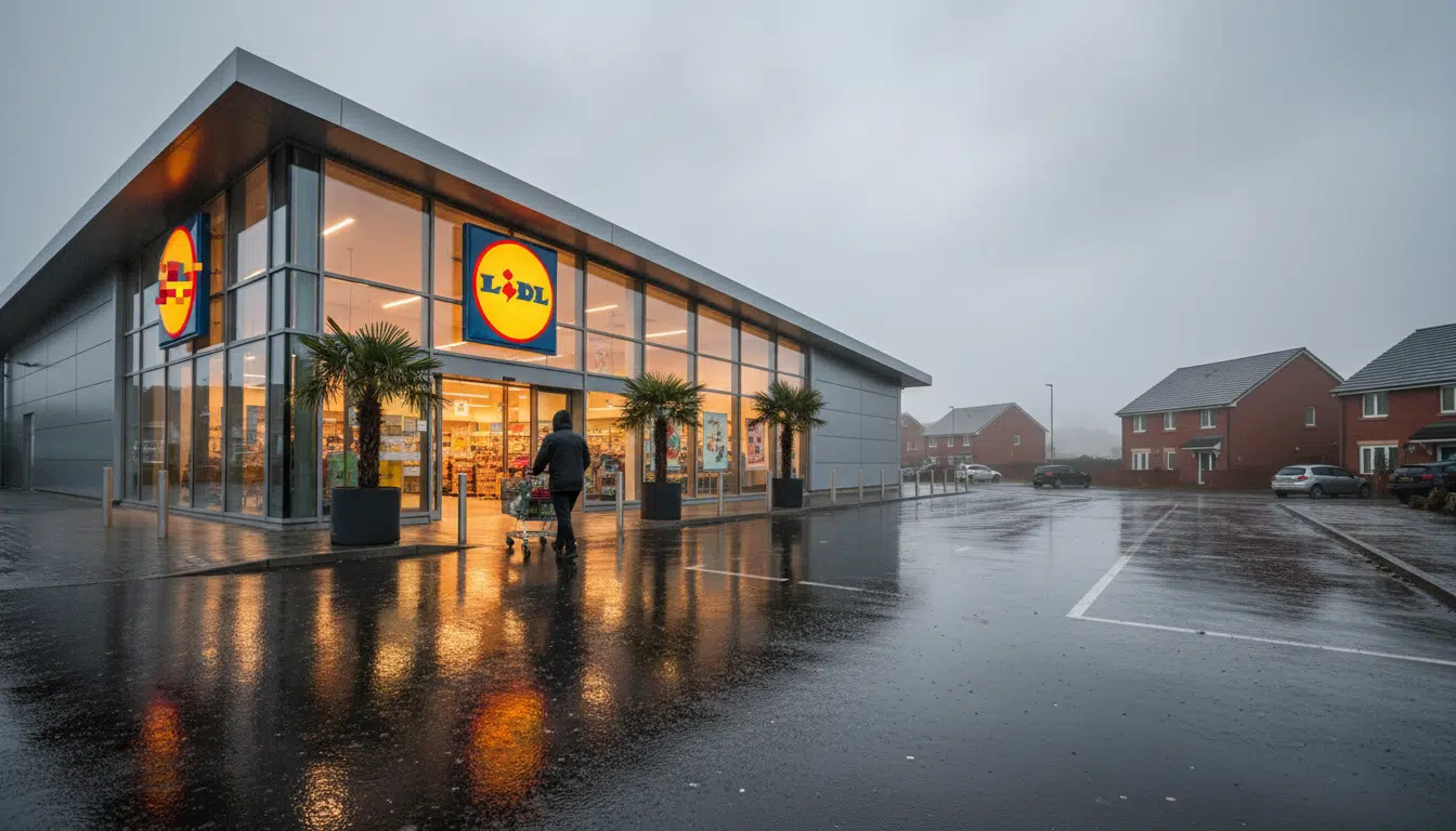 Façade d'un supermarché Lidl en Irlande du Nord