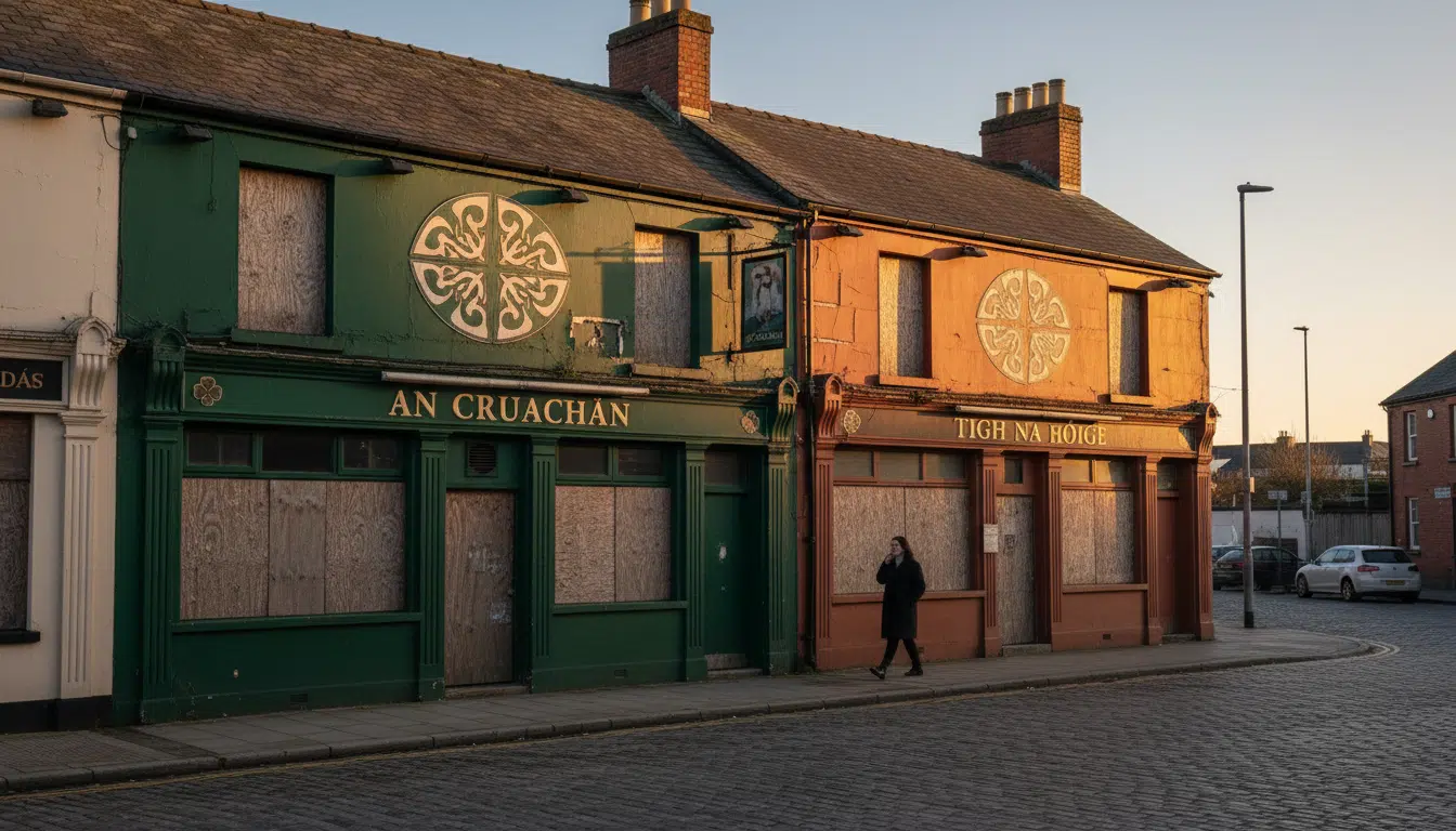 Deux pubs fermés dans une banlieue de Belfast
