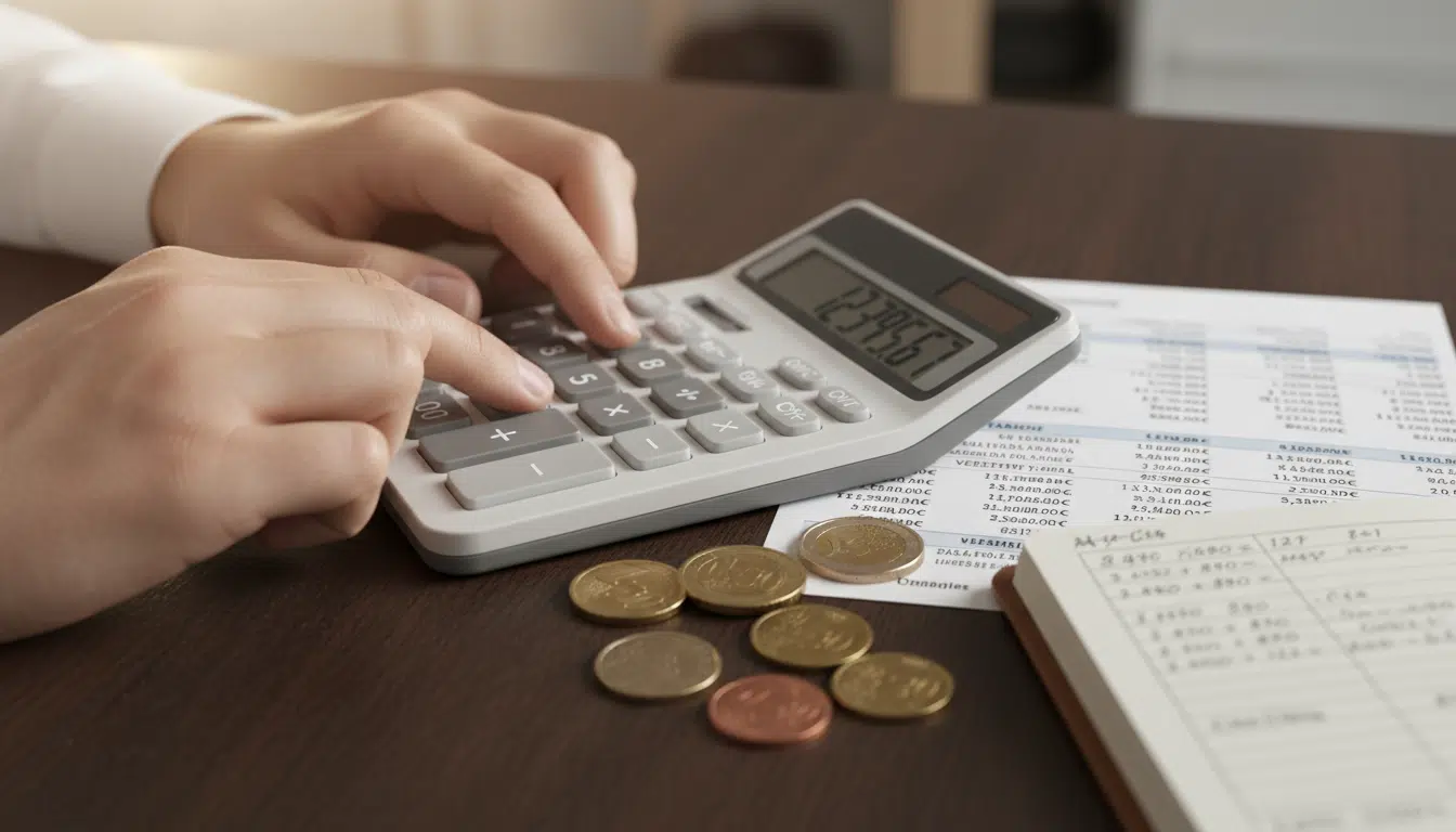 Calcul de l'excédent d'épargne avec une calculatrice