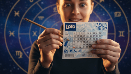 Main tenant un ticket de Loto français