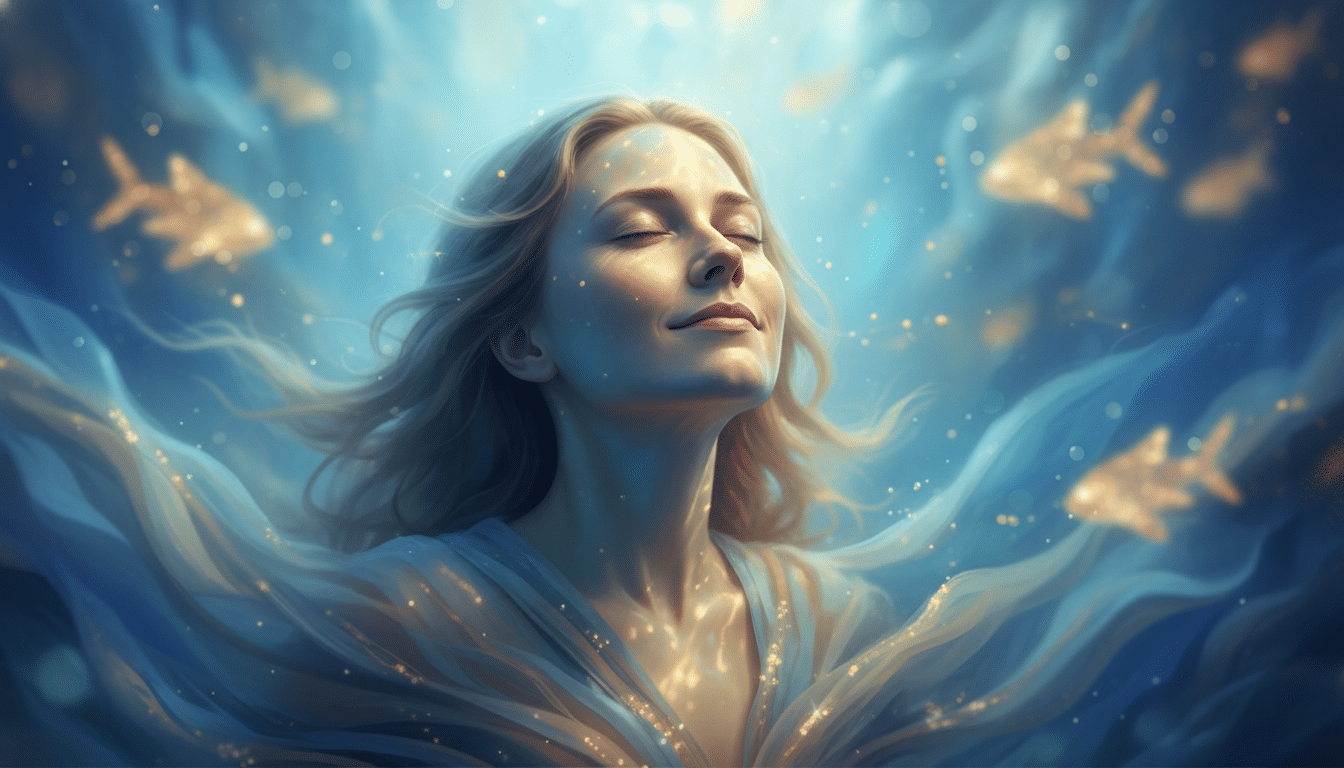 Personne rêveuse évoquant le signe des Poissons