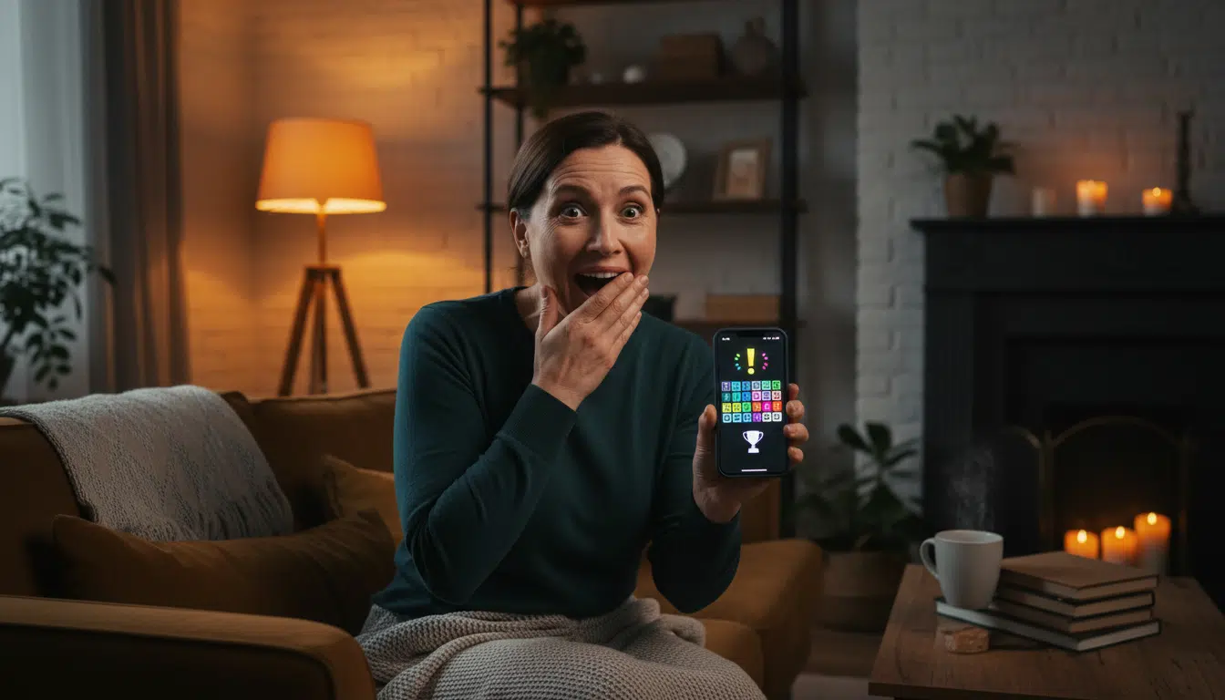 Réaction surprise en découvrant des résultats de loterie