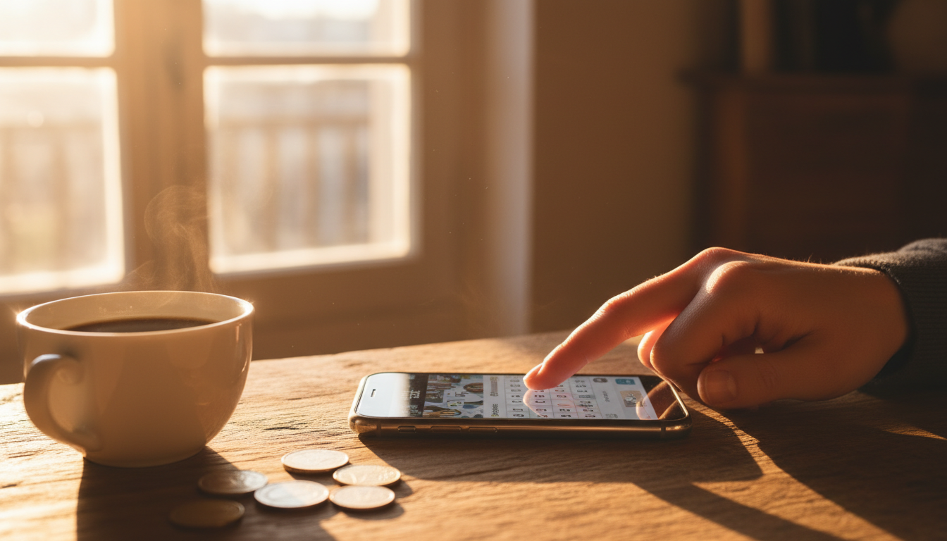 Application FDJ ouverte sur un smartphone