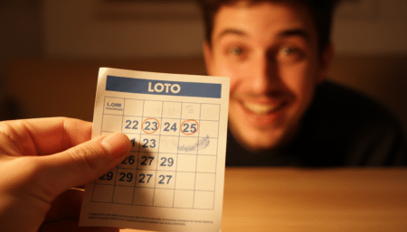 Grille Loto avec quatre numéros consécutifs cochés