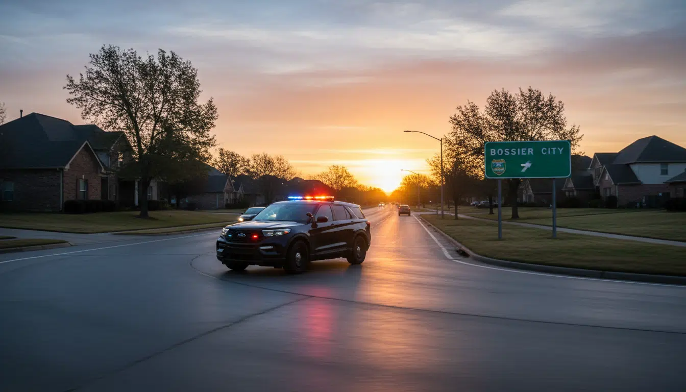 Course-poursuite policière sur une route de Bossier City