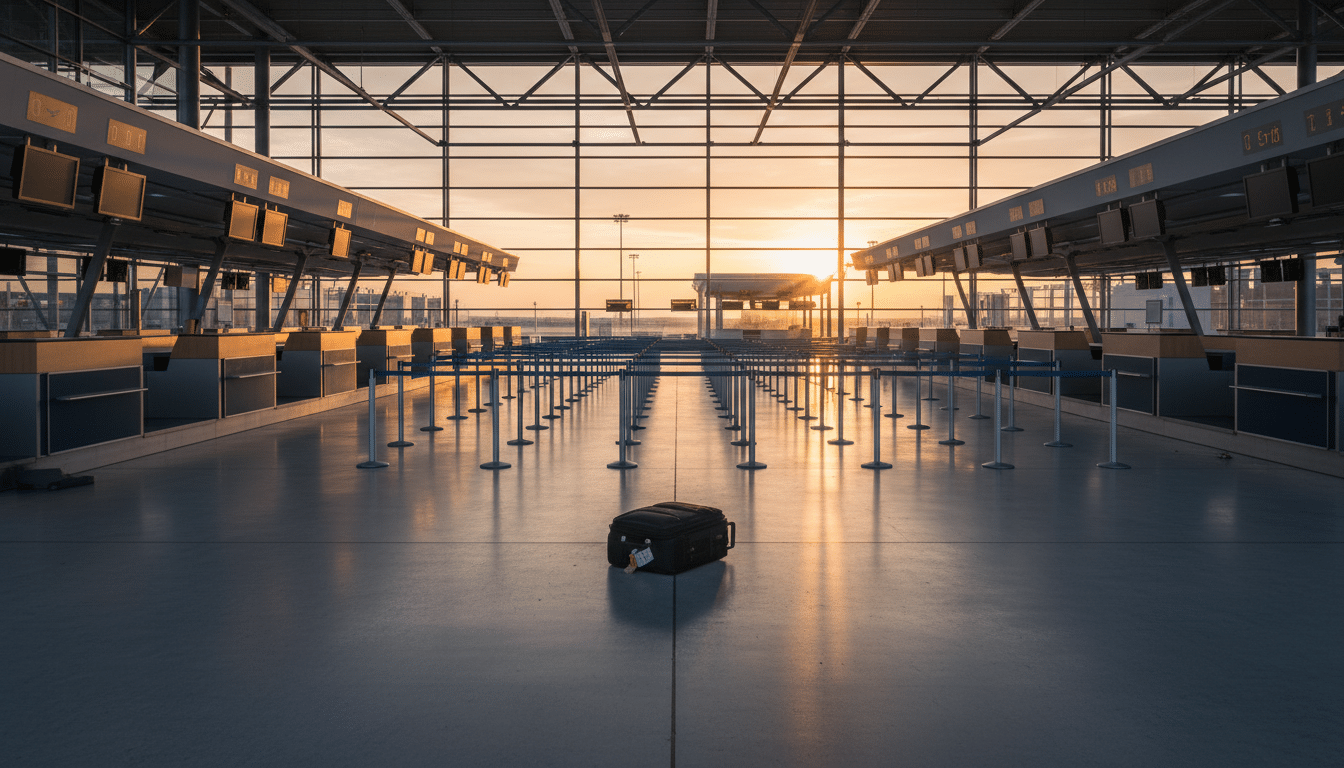 Comptoirs Lufthansa déserts à l'aéroport de Munich