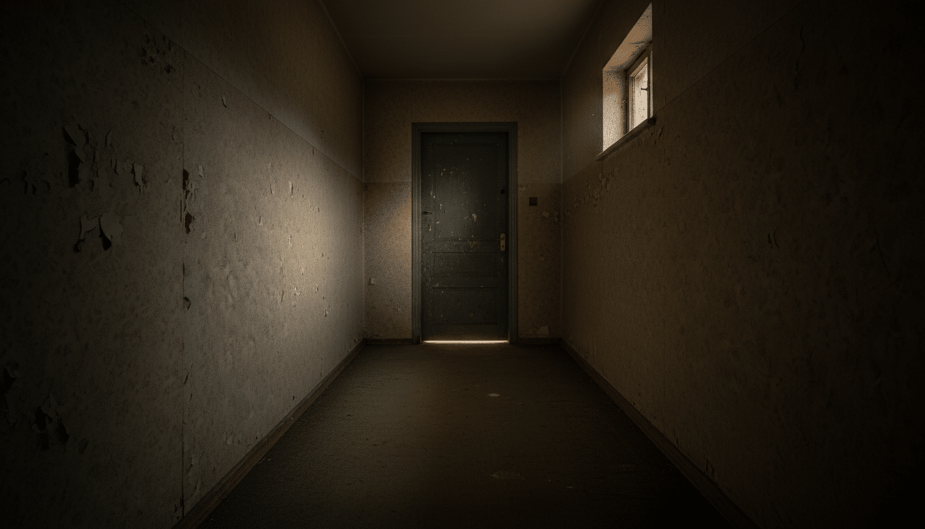 Couloir sombre d'un appartement illustrant la séquestration