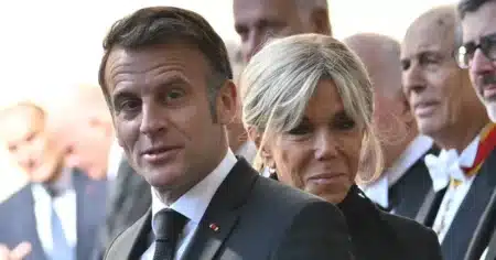 Emmanuel Macron et Brigitte Macron lors de leur visite officielle en Italie