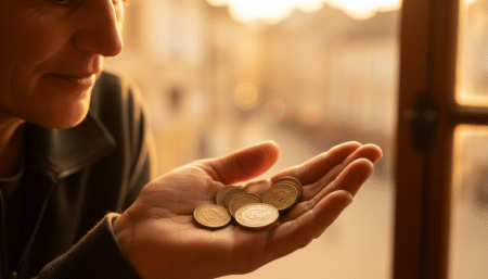 Main tenant des pièces de 10 francs