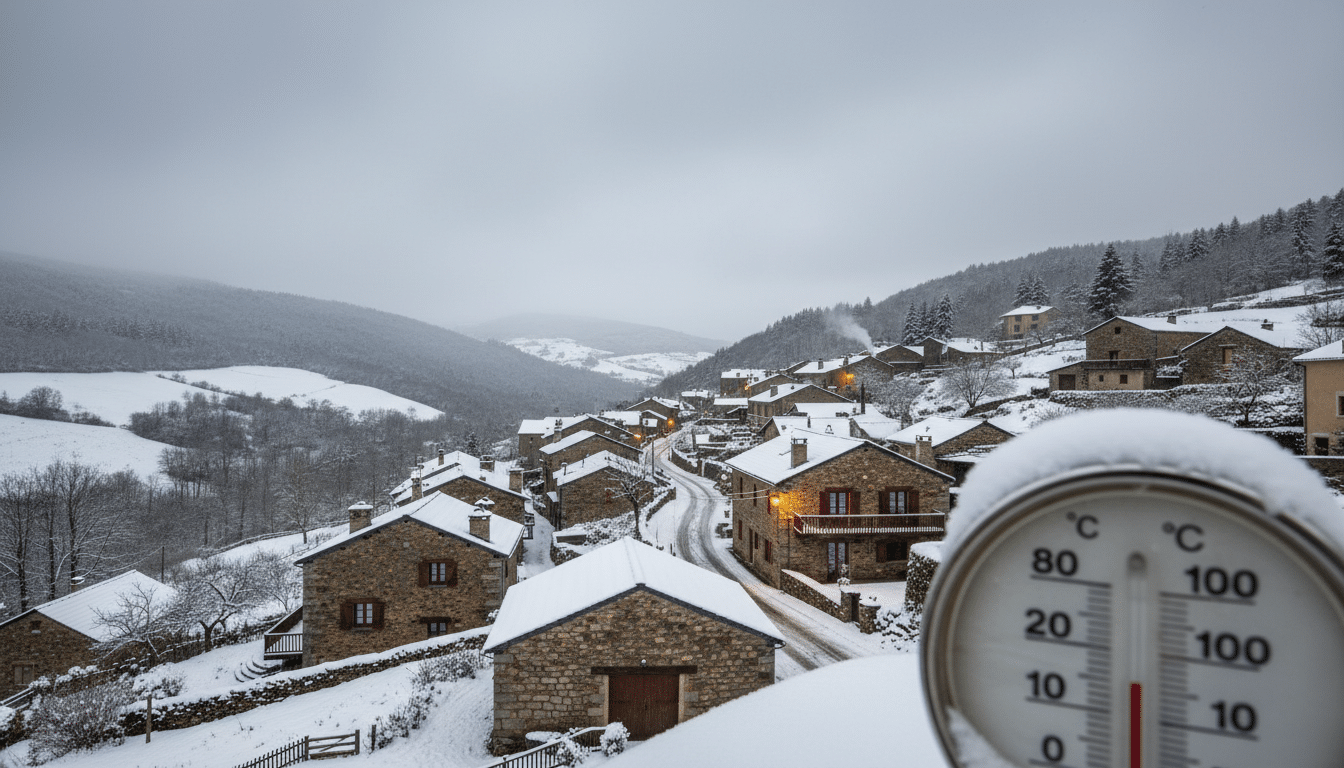 Neige en montagne dans le Massif central en avril