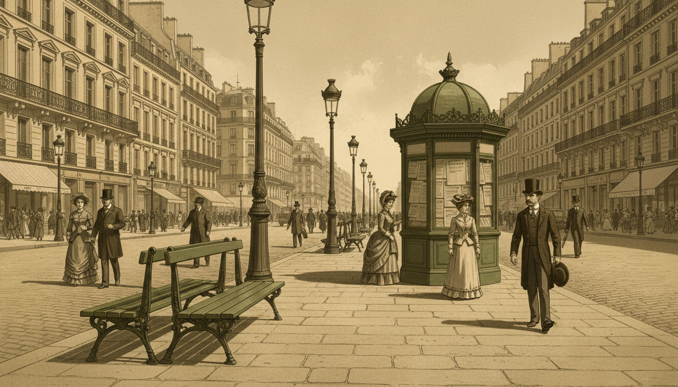 Mobilier urbain parisien du Second Empire XIXe siècle