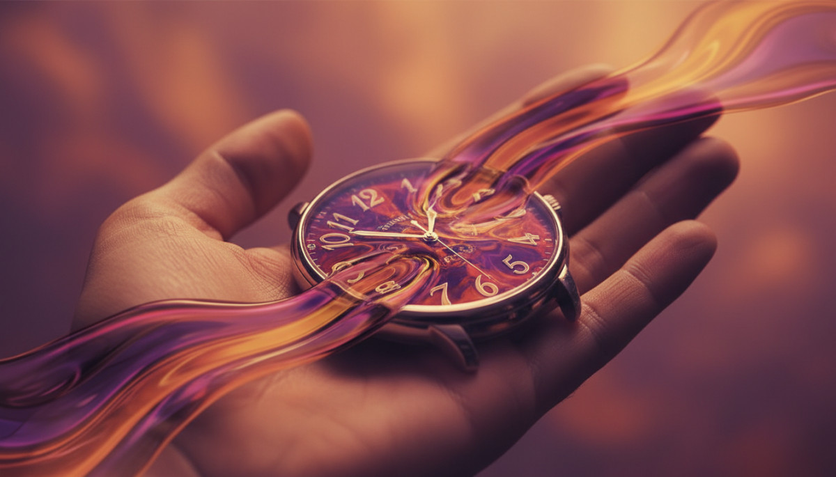 Montre aux chiffres qui se brouillent dans un songe