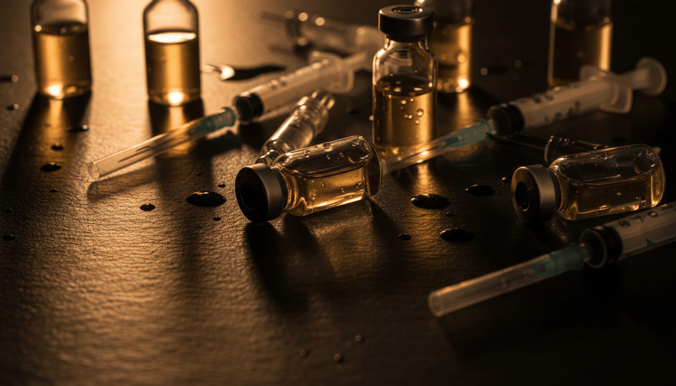 Flacons de kétamine saisis lors de l'enquête