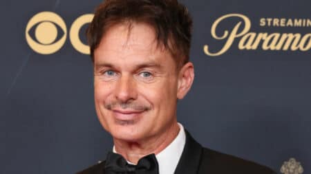 Patrick Muldoon, acteur américain star de Melrose Place, photographié lors d'une cérémonie hollywoodienne