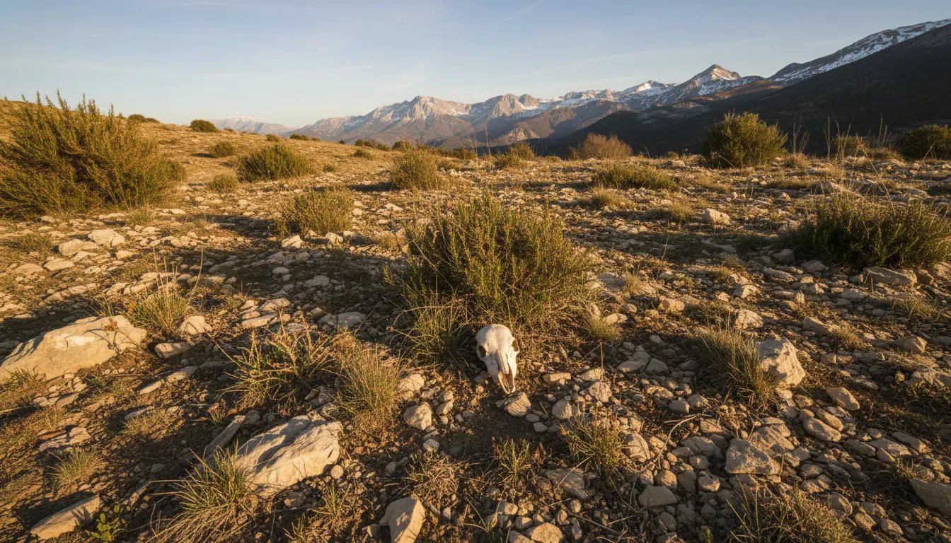 Colline isolée où les ossements du petit Émile ont été retrouvés