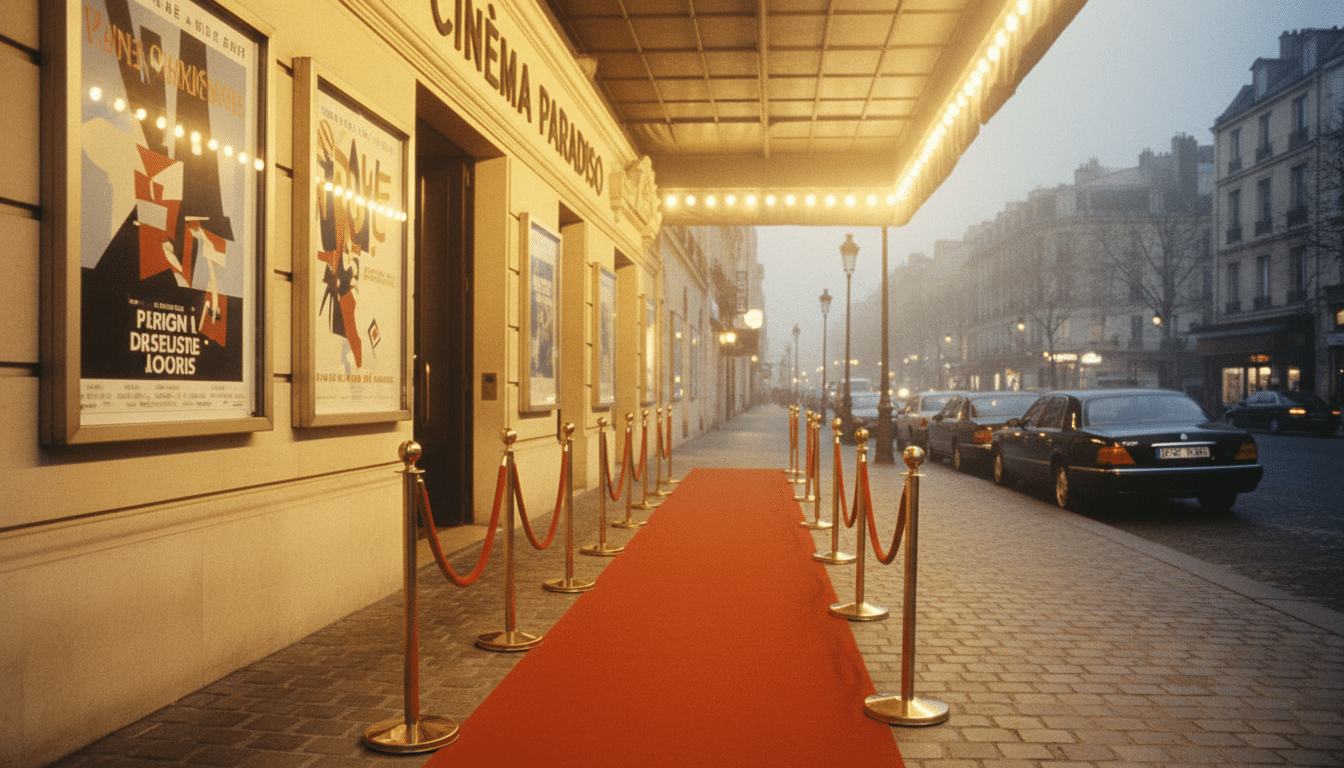 Avant-première de cinéma français ambiance années 2000