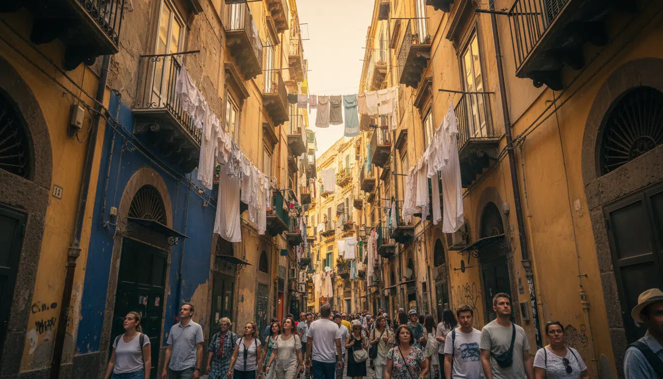 Ruelle colorée des Quartieri Spagnoli à Naples