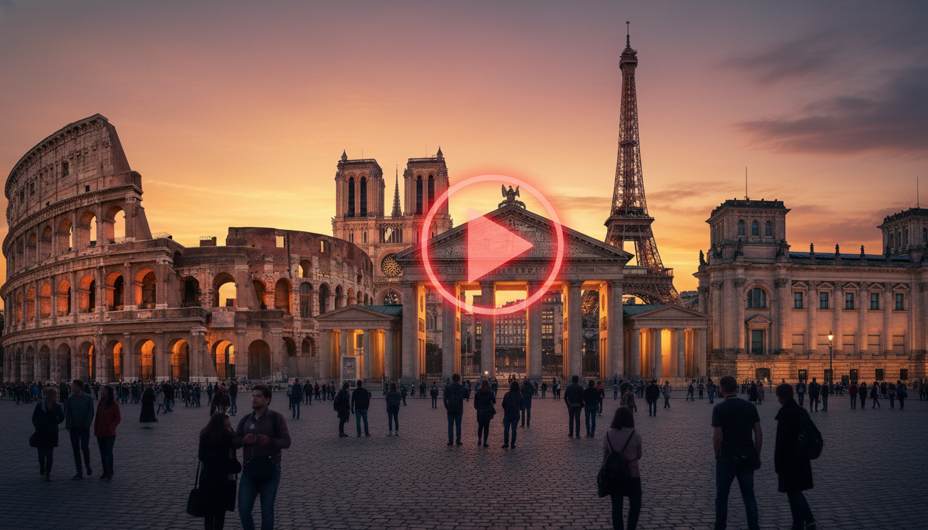 Capitales européennes symbolisant l'impact du jugement Netflix