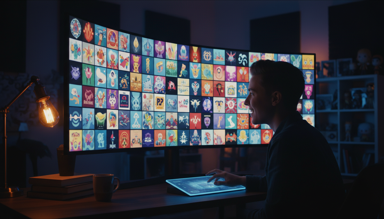 Écran affichant plusieurs jeux indépendants à télécharger