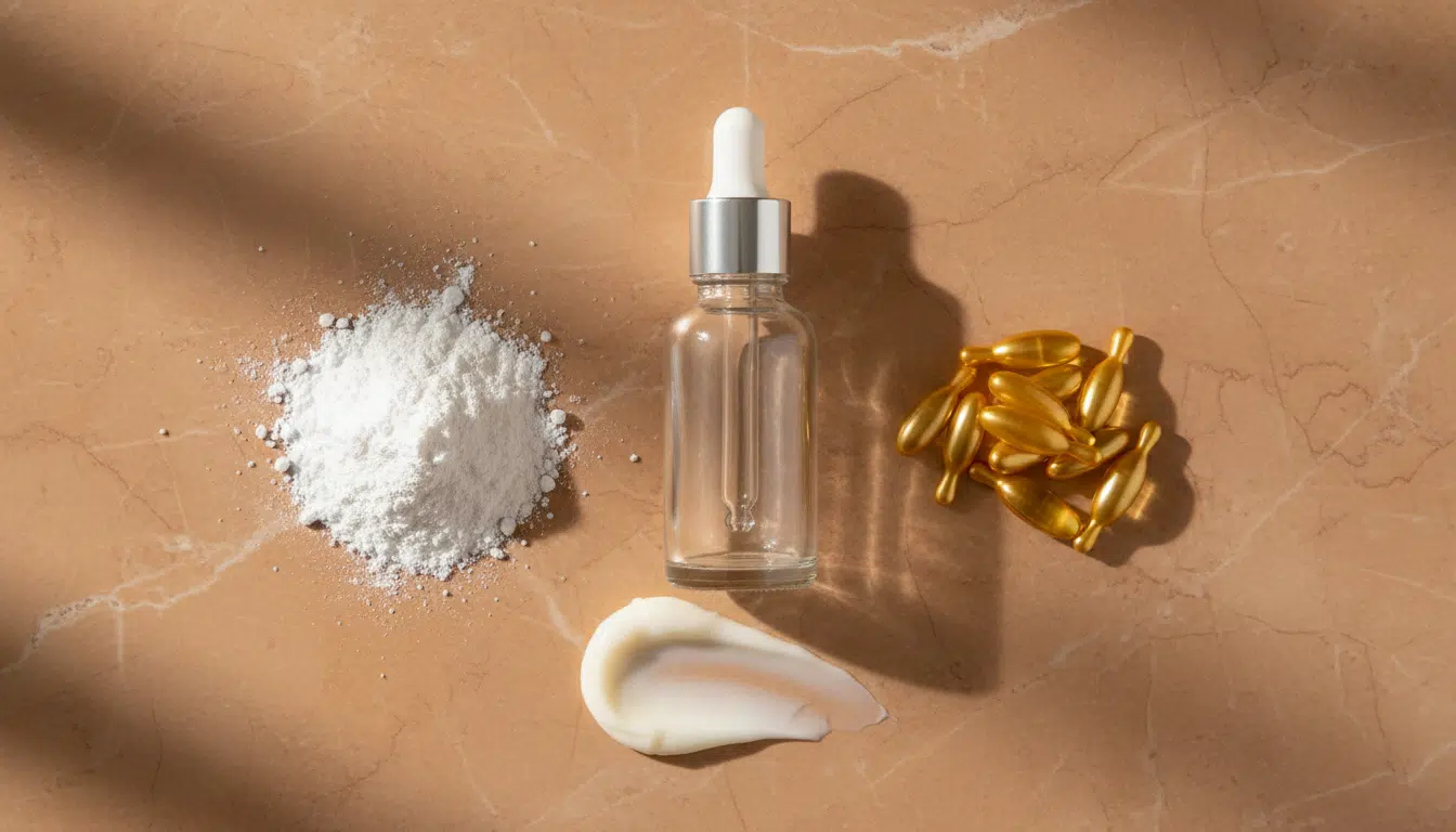 Ingrédients sérum anti-âge Q10 collagène céramides