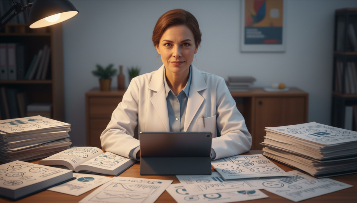 Nutritionniste analysant des données sur le métabolisme