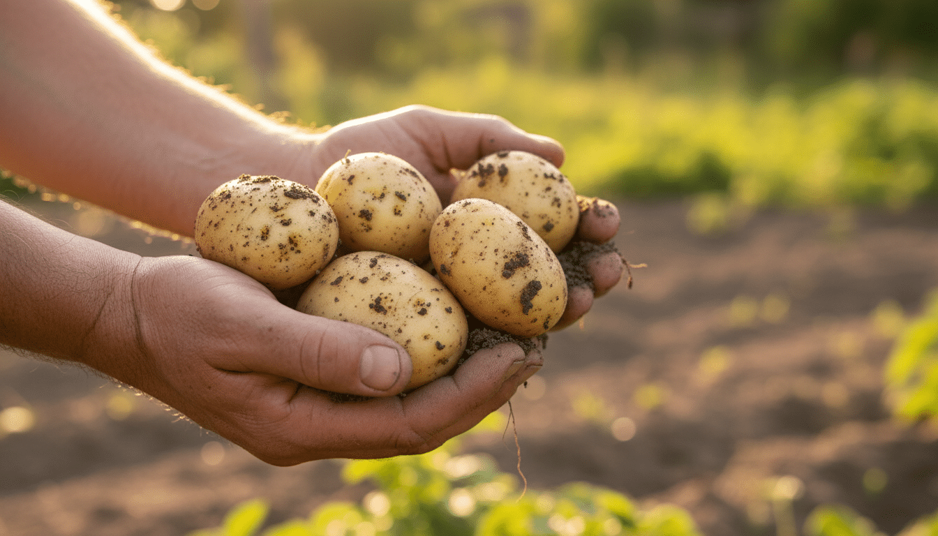 Pommes de terre abîmées par les nématodes du sol