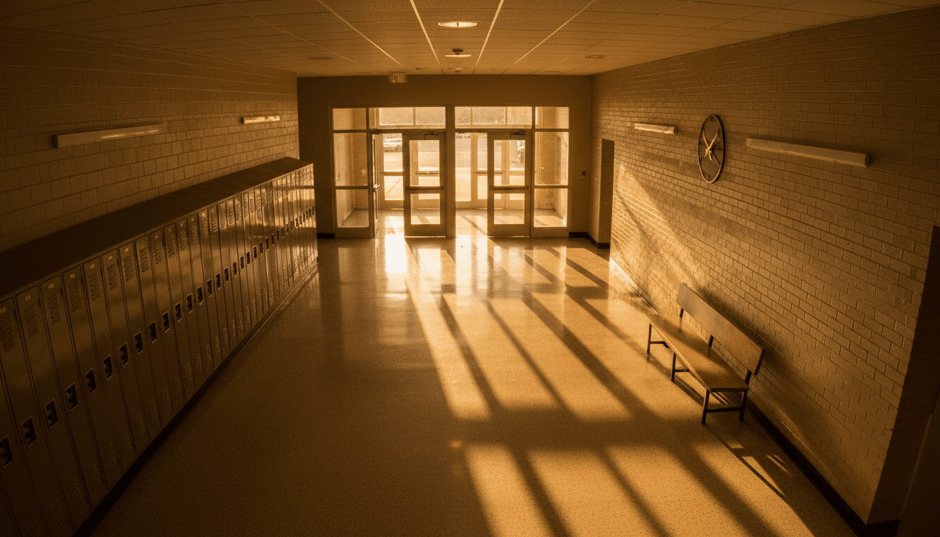 Hall d'entrée du lycée de Pauls Valley en Oklahoma