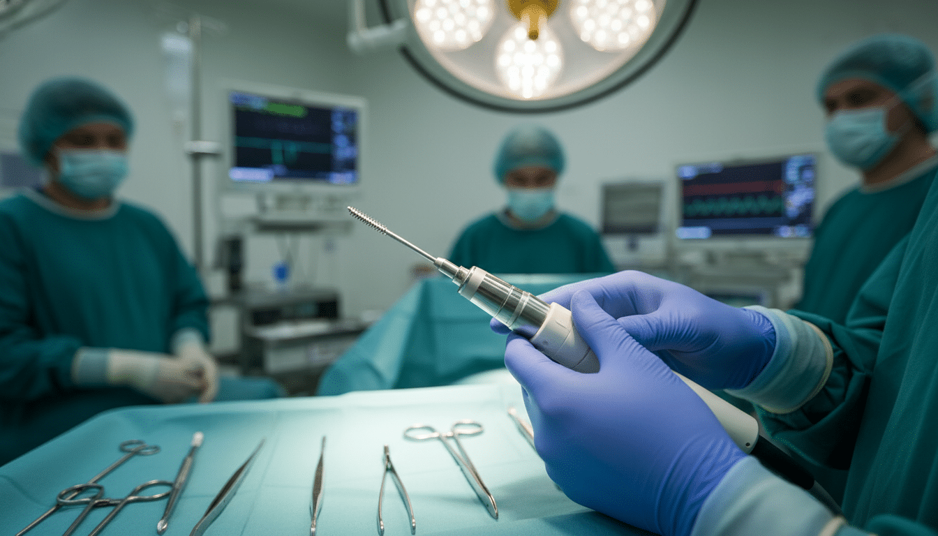 Instrument chirurgical shaver utilisé en opération ORL